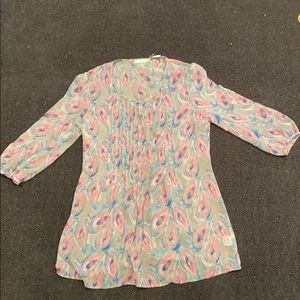 Sheer printed blouse